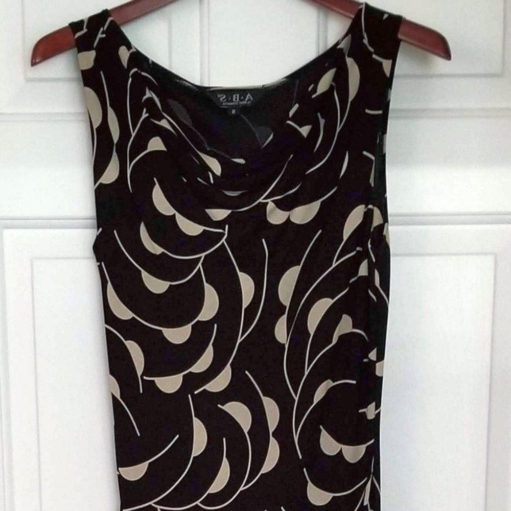 Stunning Black ABS Dress with Cowl Neck